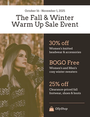 Fall and Winter Retail Sale Flyer