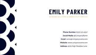 White Simple Pattern Connect Networking Business Card - صفحة 2