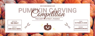 Free  Template: Orange Pumpkin Carving Competition Banner