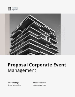 business  Template: Corporate Event Management Proposal