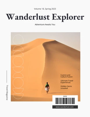 business  Template: Gelbes, pastellfarbenes, schlichtes Reisemagazin-Cover