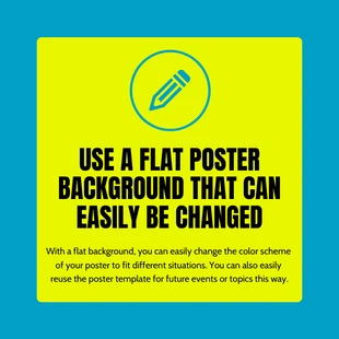 Free  Template: Yellow Flat Poster Instagram Post