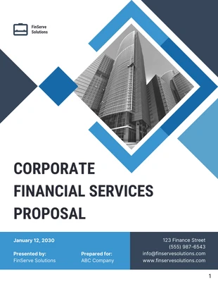 premium  Template: Corporate Financial Services Proposal