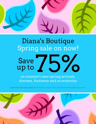 business  Template: Spring Sale Clothing Flyer