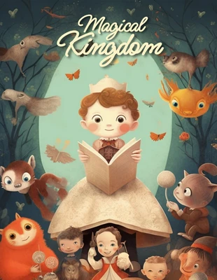 Free  Template: Capa de livro infantil elegante clássico colorido