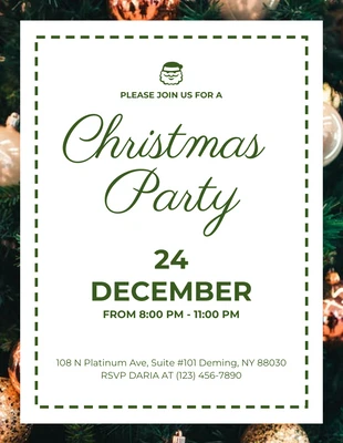 Free  Template: Green Christmas Party
