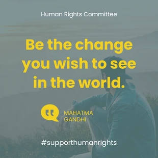 premium  Template: Citação de postagem no Instagram sobre direitos humanos