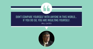 Free  Template: Citação de Bill Gates no LinkedIn Post