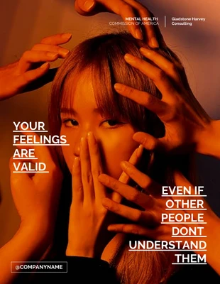 Free  Template: Foto di sfondo Poster di tipografia di convalida mentale