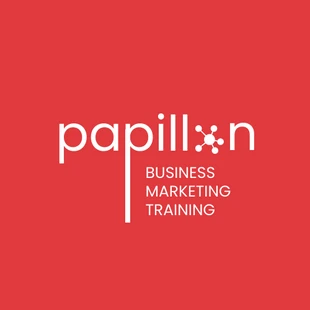 premium  Template: Logo aziendale rosso per la formazione al marketing