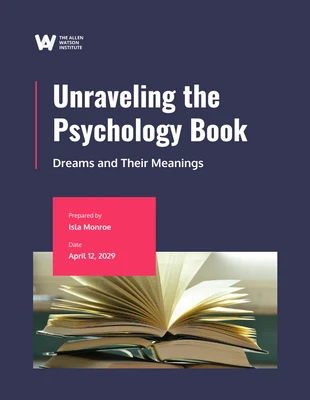 business  Template: Unraveling the Psychology Book Report