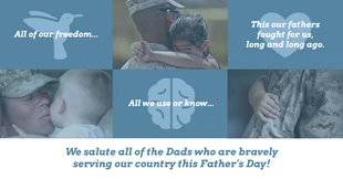 Free  Template: Military Father's Day Facebook Post