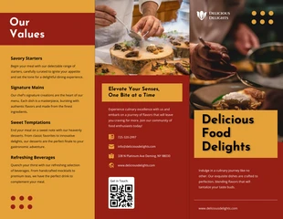 business  Template: Brochures alimentaires simples marron et jaune