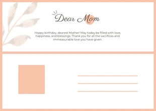 Simple Illustration Happy Mother's Day Postcard - Página 2