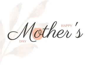 Free  Template: Simple Illustration Happy Mother's Day Postcard