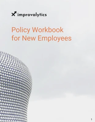 business  Template: Livro de exercícios de políticas modernas para novos funcionários