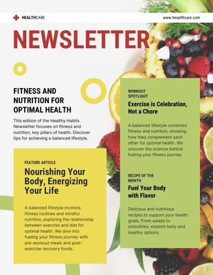 premium  Template: Fitness & Nutrition Newsletter