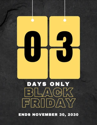 Free  Template: Black And Yellow Modern Texture Black Friday Poster