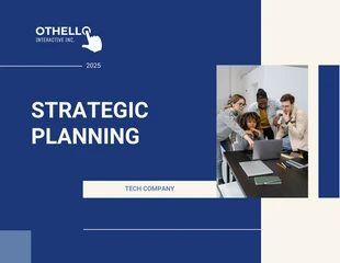 Free  Template: Navy Blue Modern Simple Strategic Plan Presentation