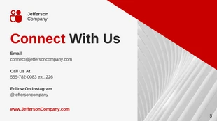 White And Red Minimalist Clean Company Profile Professional Presentation - Seite 5