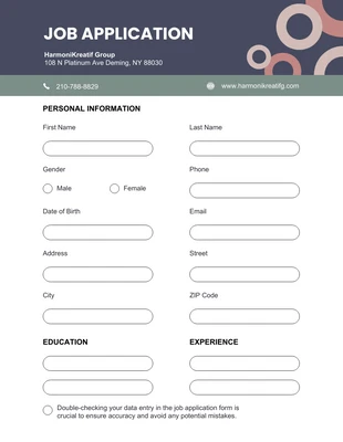 business  Template: Blue and Red Simple Application Form