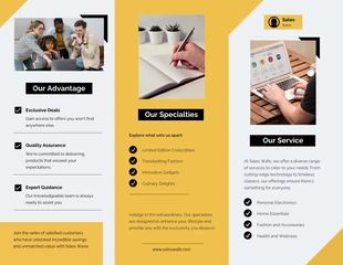 Yellow and Black Sales Tri-fold Brochure - صفحة 2