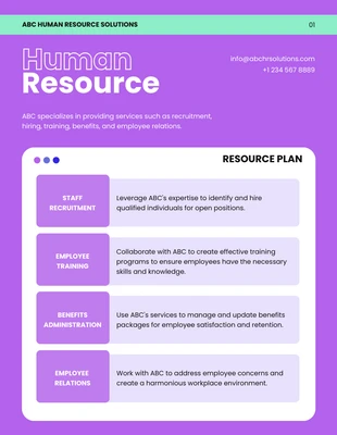 Free  Template: Modern Neon Purple Blue Cyan Resource Plan