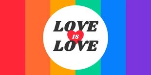 Free  Template: Love Is Love Postagem no Twitter