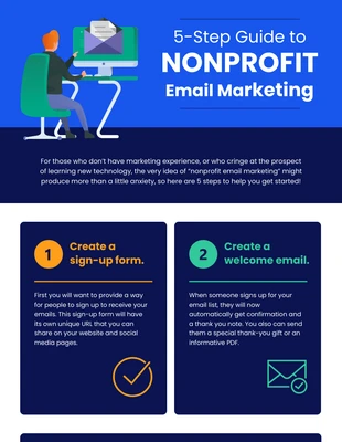 premium  Template: Infográfico sobre marketing por e-mail para organizações sem fins lucrativos