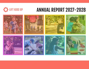 premium and accessible Template: Jahresbericht der gemeinnützigen Kindergemeinschaft