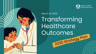 premium Template: نموذج عرض استراتيجية الرعاية الصحية الديناميكية