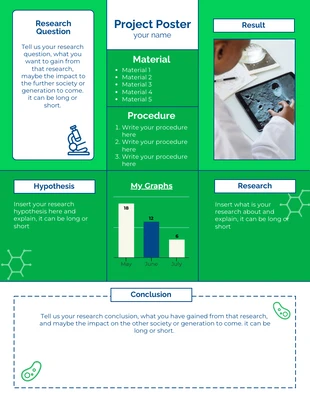 Free  Template: Póster del proyecto Green Science