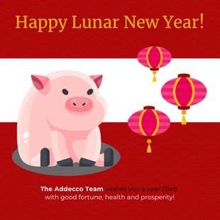 premium  Template: Cute Chinese New Year Instagram Post