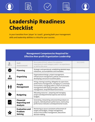 Leadership Readiness Checklist