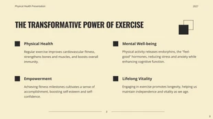Black And Cream Modern Physical Wellness Presentation - page 3
