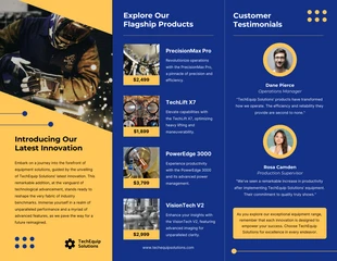 Blue and Yellow Product Tri-fold Brochure - Página 2