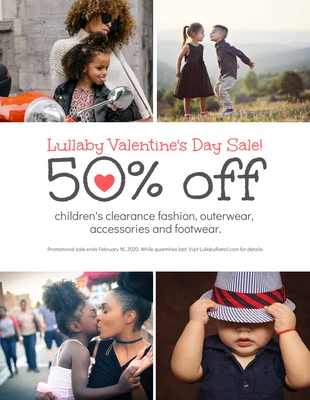 Retail Valentine's Day Promotions Sale Flyer