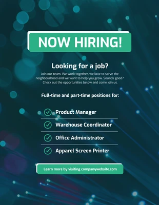 premium  Template: Job Opportunities Business Flyer