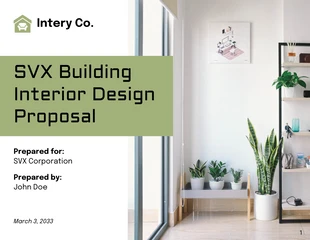 Interior Design Proposal Example