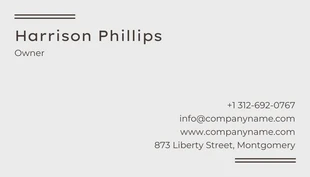 Grey And Brown Line Simple Minimalist Tattoo Business Card - Pagina 2