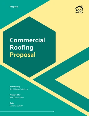 Free  Template: Modelo de proposta de telhado comercial
