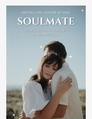Free  Template: Couverture de livre romantique photo simple blanche