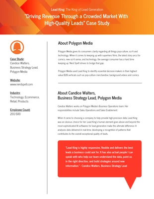 business  Template: Modern Lead Generation Business Case Study