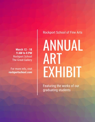 Free  Template: Colorful Art Exhibition Poster
