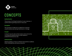 Black and Green Cybersecurity Cool Presentation - Pagina 3