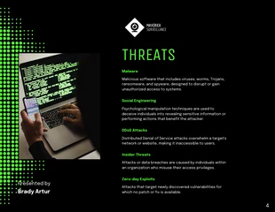 Black and Green Cybersecurity Cool Presentation - Pagina 4