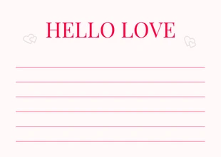 Light pink Minimalist Hello Love Postcard - صفحة 2
