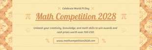 Free  Template: Banner de matemáticas de ilustración simple amarillo y marrón