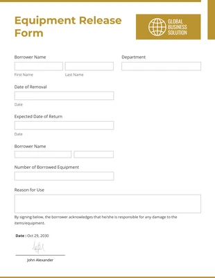 Free  Template: Clean White and Gold Employment Forms