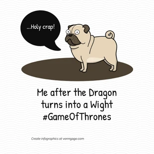 Free  Template: Réaction d'un fan de Game Of Thrones sur Instagram